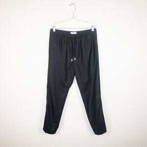 Mr P. Porter Men's Cotton twill Drawstring Trouser Pants in Black size 32